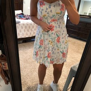 Old navy floral print fit flare dress